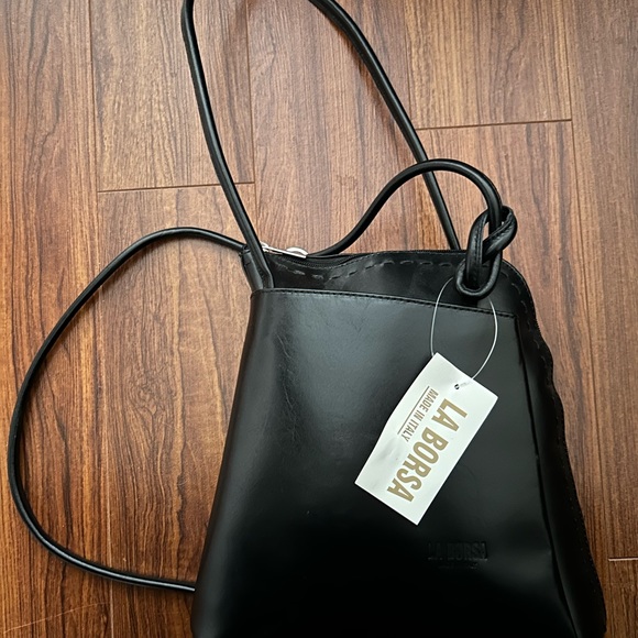 La Borsa made in Italy handbag (BNWT) black leather - Picture 2 of 5